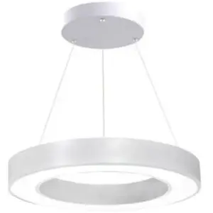 SILAMP Kit Plafonnier led Blanc Rond 36W 50cm avec Kit de Suspension - pas cher