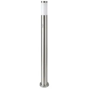 SILUMEN Borne de Jardin Acier Inoxydable avec Détecteur 110cm pour Ampoule E27... pas cher