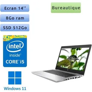 HP ProBook 640 G4 - Windows 11 - i5 8Go 512Go SSD - 14 - Webcam - Ordi... pas cher