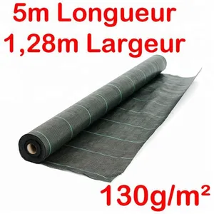 Toile Bache de paillage tissée - Anti-Mauvaises Herbes - 130g/m2 - Lar... pas cher