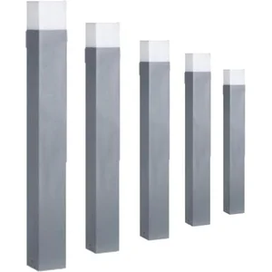 Borne LED Extérieure 80cm - SILUMEN - Gris - IP54 Aluminium - Pack de 5Vendu parmanomano