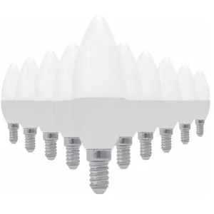 Comparateur de prix : Ampoule E14 LED 8W 220V C37 180° - Pack de 10 / Blanc Chaud - SILUMEN
