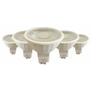 Ampoule led GU5.3 / MR16 12V 8W smd 80° (Pack de 5) - Blanc Neutre 4000K - 5500K SilampVendu parmanomano