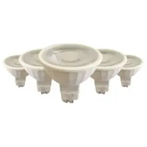 Ampoule led GU5.3 / MR16 12V 8W smd 80° (Pack de 5) - Blanc Chaud 2300K - 3500K SilampVendu parmanomano