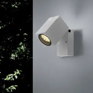 SILAMP Applique Murale Argent led IP44 Orientable pour ampoule GU10 - s
