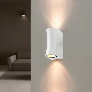 Applique Murale Blanche led IP44 pour 2 ampoules GU10 - silamp pas cher
