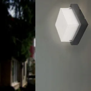 Applique Murale Noire Carrée led 12W IP65 - Blanc Neutre 4000K - 5500K Silamp pas cher
