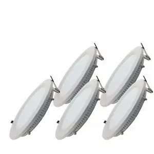 Spot led Extra Plat Rond 24W Blanc (Pack de 5) - Blanc Froid 6000K - 8000K Silamp