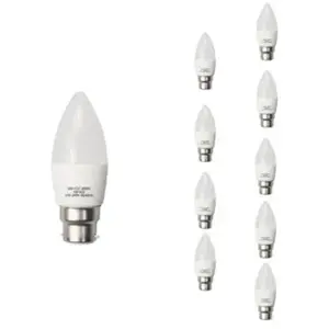 Comparateur de prix : Ampoule led B22 6W 220V C37 180° (Pack de 10) - Blanc Chaud 2300K - 3500K Silamp
