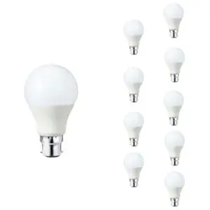 Ampoule LED B22 9W 220V A60 - SILAMP - Blanc Neutre - Pack de 10 pas cher