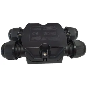 Connecteur étanche 2 entrées 2 sorties IP68 noir Silamp pas cher