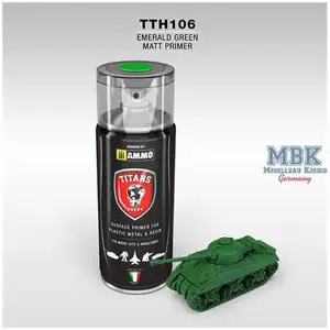 AMMO MIG Hobbyverf Acrylverf - MIG TTH106 Emerald Green - Matt - Primer - Acryl spray Verf spuitbus - 400 ml