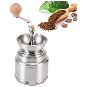 Moulin à café manuel - SALALIS - Acier inoxydable - Portable - Réglable - Mécanisme en céramique pas cher