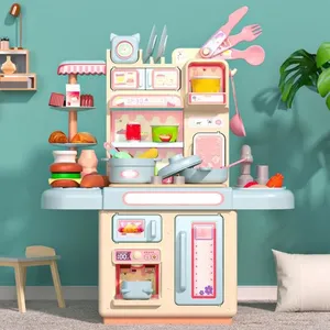 Jouet de comptoir de cuisine simulé - OMABETA - Bleu - 26 pièces - Enfant pas cher
