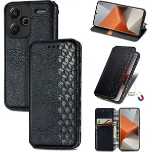 ZTAOOPOU Housse Xiaomi Redmi Note 13 Pro Plus 5G Fermeture magnétique invisible PU Cuir Portefeuille Étui à rabat avec Support  - NoirVendu parcdiscount