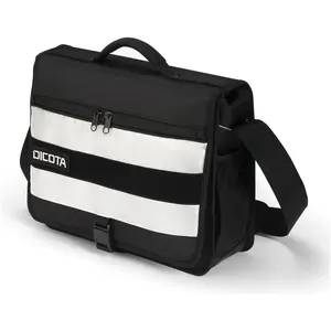 Dicota Messenger REFLECTIVE noir (15.60"), Sac pour notebook, Noir pas cher