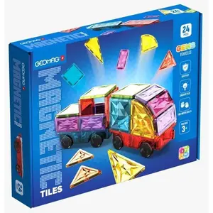 Geomag Magnetic Tiles Gems Vehicles 24 Teile pas cher