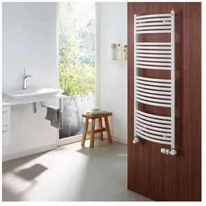 Zehnder Badkamerradiator Zeno Bow, 1508x495 mm (HxL), Zijaansluiting, ...