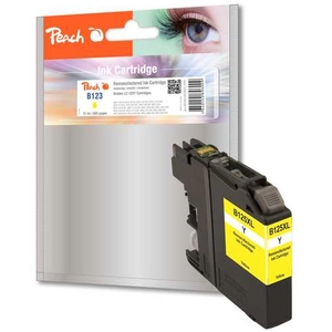 Peach - Cartouche d'encre jaune Brother LC-123 Comp. (PI500-84) pas cher