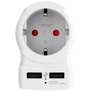 Adaptateur de voyage SKROSS Europe vers USA + 2 USB-A pas cher