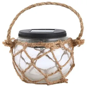ENSOLEILLE Lampe suspendue en corde de verre à lumière solaire à led pour décoration de cour de jardin à l'extérieurVendu parmanomano