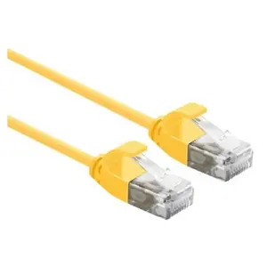 Cordon UTP - ROLINE - C6A - LSOH - Slim - Jaune - 1m pas cher