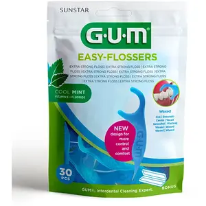 Comparateur de prix : Gum Fil Dentaire Easy Flossers Ciré Menthe Fraîche 30 unités