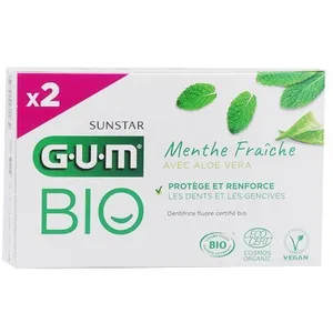 GUM Biologische Verse Munt Aloë Vera Tandpasta Set van 2 x 75 ml pas cher