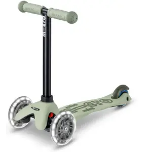 Trottinette evolutive Mini Micro Deluxe Rock & Go LED Vert Sauge pas cher