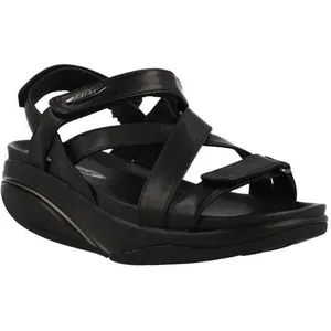Comparateur de prix : Sandales MBT Kiburi W - Noir - Cuir - Femme - Talon compensé 4.5cm