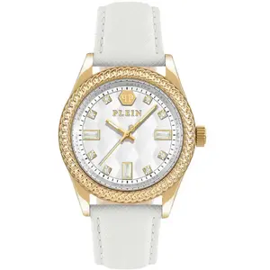 Montre - PHILIPP PLEIN - PWCDA0324 - Cuir Blanc - 38 mm - Résistante à leau 5 bar pas cher