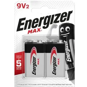 Piles Alcalines Energizer Max 9V, pack de 2 pas cher
