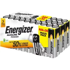 Pile ENERGIZER Alkaline Power x30 piles AAA pas cher