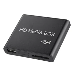 Qiilu Lecteur multimédia 110-240V Full HD Mini Box Media Player 1080P ... pas cher