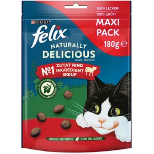 Friandises Felix Naturally Delicious pour chat - b uf, baies de goji (... pas cher