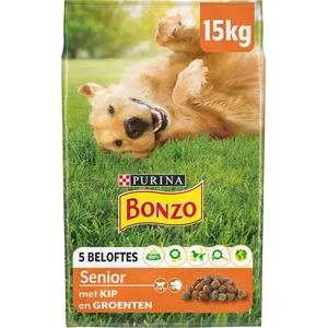 Bonzo Droog Senior - Hondenvoer Droogvoer - Kip & Groenten - 15 kg pas cher