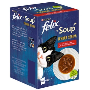 Felix Soup Filets 6 x 48 g pour chat - sélection de la campagneVendu parzooplus-be
