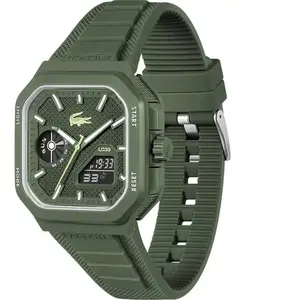 Lacoste, Montre, Montre avec Mouvement Quartz à Trois Aiguilles, Vert, (Horloge analogique) pas cher