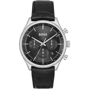 Comparateur de prix : Boss Gregor Montre Homme Chronographe Acier Cuir Noir 1514049