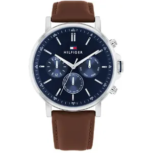 Montre - Cuir Marron - Tommy Hilfiger - 1710585 pas cher