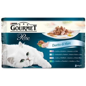 Purina Lot mixte Gourmet Perle 4 x 85 g pour chat - Lot mixte 3 (Duo) pas cher