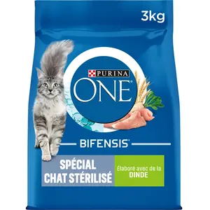 Purina One Croquettes A La Dinde Et Au Blé - Chat Stérilisé - 3 KgVendu parrakuten