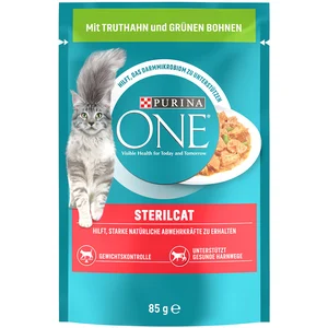 PURINA ONE Sterilised pour chat - dinde, haricots verts 26 x 85 g pas cher