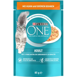 Lot PURINA ONE pour chat - 13 x 85 g Adult poulet, haricots vert pas cher