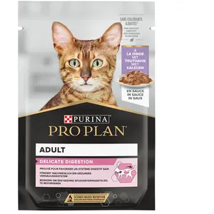 Purina PRO PLAN Nutrisavour Delicate à la Dinde - Pochons pour chat adulte 85 g pas cher