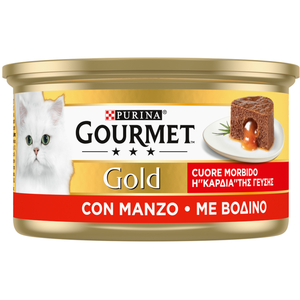 24 x 85 g Gourmet Gold Coeur fondant Boeuf Nourriture humide pour chat pas cher