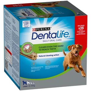 36 bâtonnets (12x106g) PURINA Dentalife à mâcher, pour chien de grande taille (25-40kg) pas cher