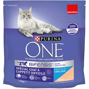 PURINA ONE Croquettes Spécial Chat difficile - 1,5kg pas cher