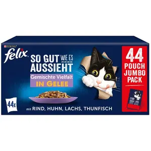 Comparateur de prix : Mégapack Felix Tendres Effilés en gelée 132 x 85 g - sélection à la vi...