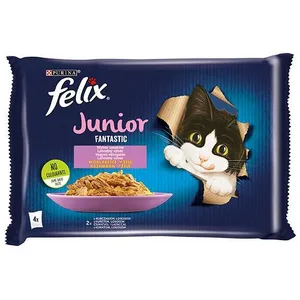 Felix Junior Fantastic 4 x 85 g pour chaton - saumon, poulet pas cher